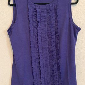 Tory Burch ruffle front sleeveless top